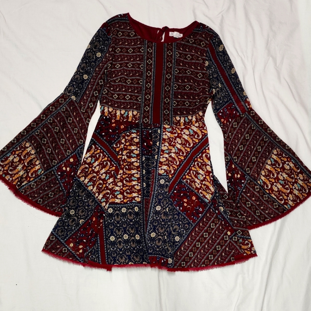 Bell Sleeve Mini Dress